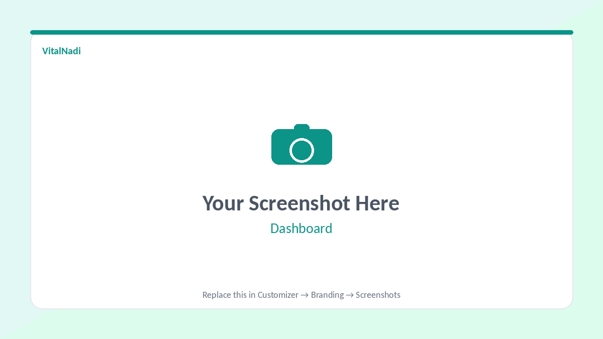 VitalNadi Dashboard — family health overview with today's vitals, reminders and quick actions