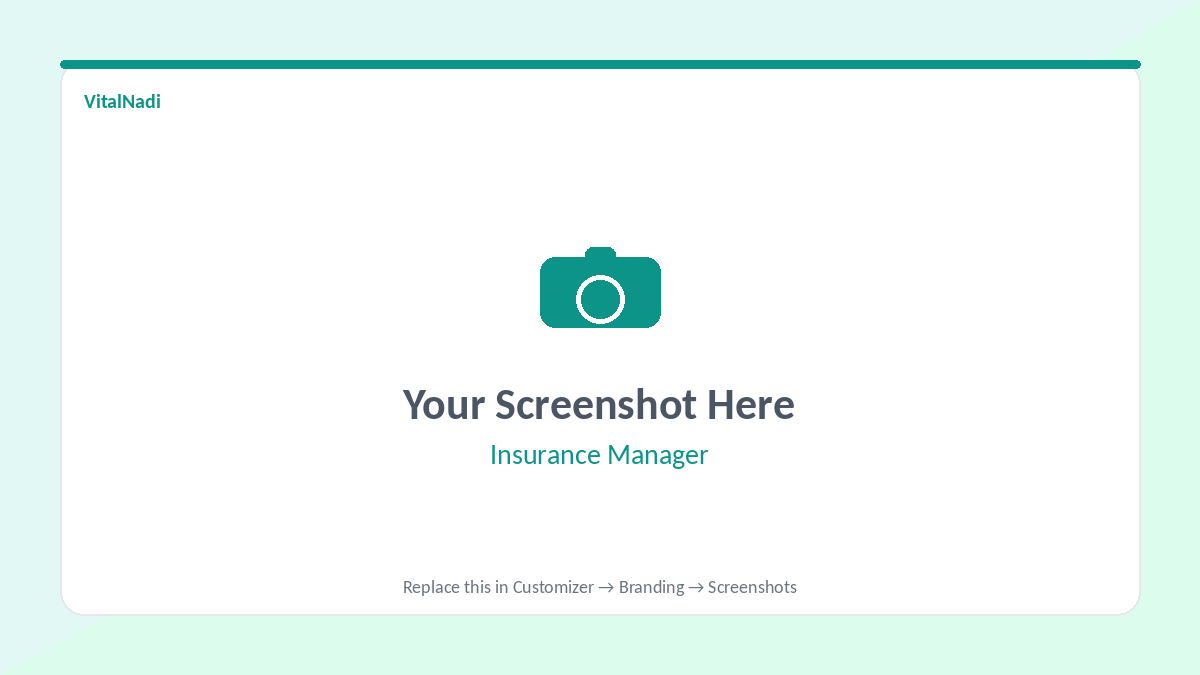 VitalNadi Insurance module — policies, renewal reminders and claims checklist